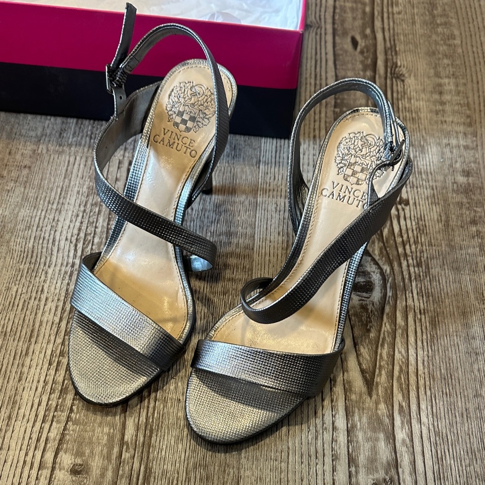 Vince Camuto Metallic Strappy Heels